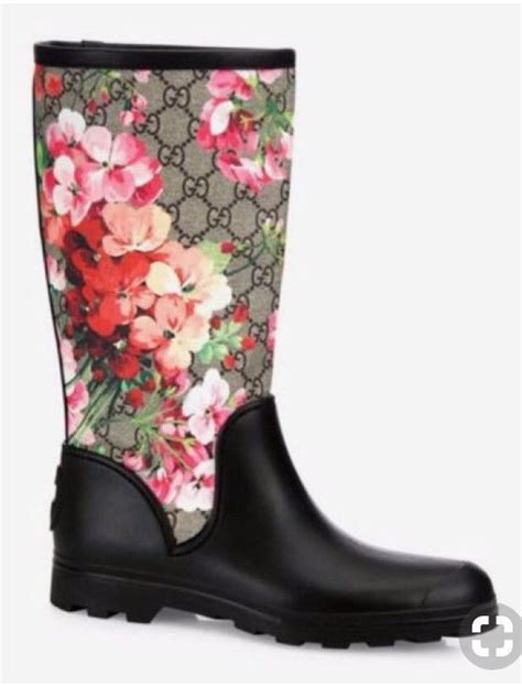 gucci flower rain boots|Gucci rain boots for women.